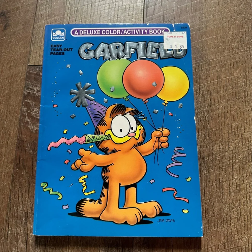 Golden Garfield Coloring Books lot (3) 1970-1980s collection